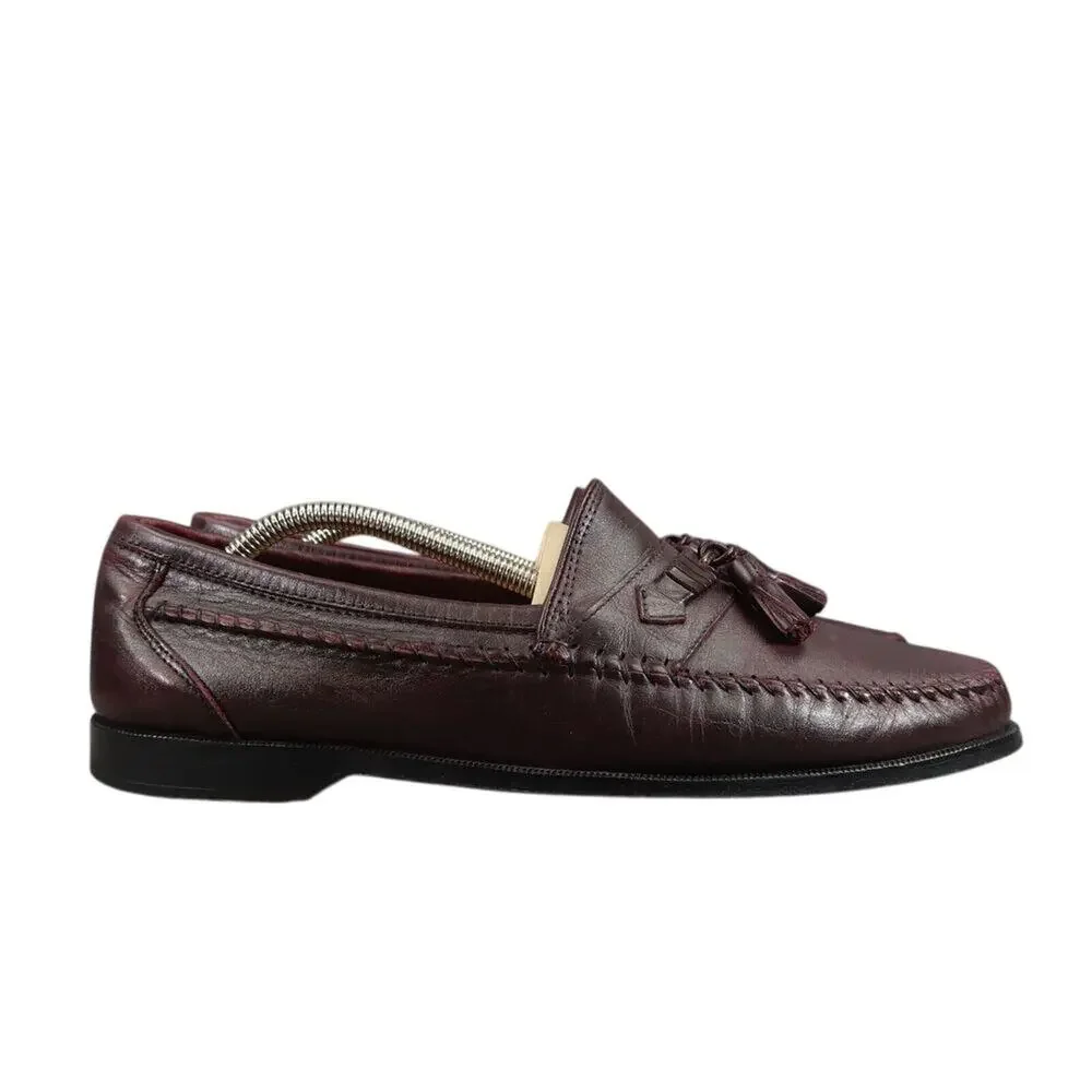 Stamati Mastroianni Shoes Mens 10 Tassel Loafers Moccasin Leather Classic Brown